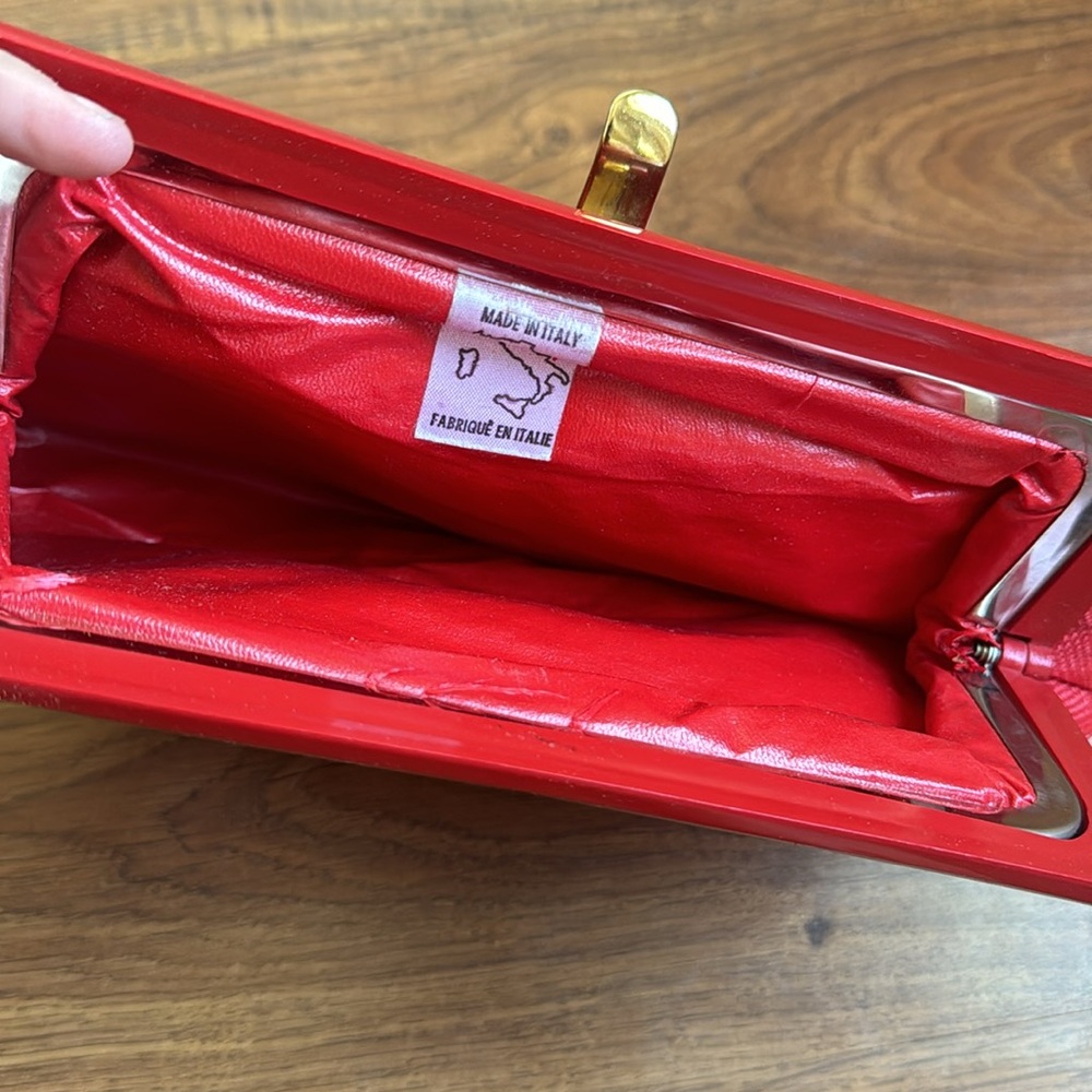 Vintage red clutch Made in Italy - Picture 2 of 3